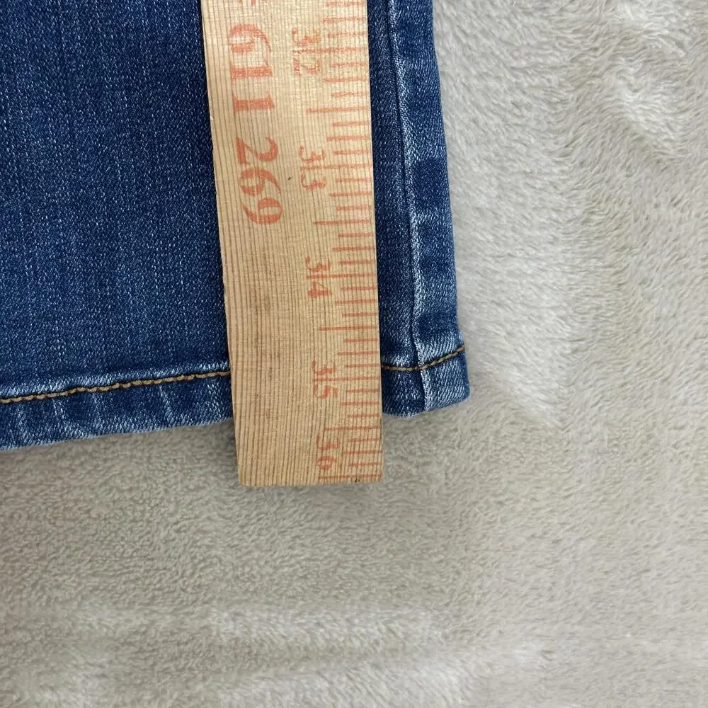 Gloria Vanderbilt Jeans Womens 12 Blue High Rise Crop Slimming Stretch Denim